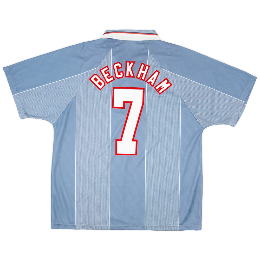 1996-97 England Away Shirt Beckham #7 - 9/10 - (XL)