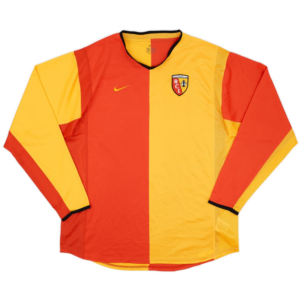 2001-02RC Lens Player Issue Home L/S Shirt - 9/10 - (L)
