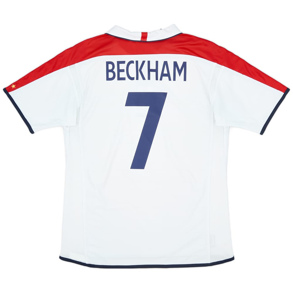 2003-05 England Home Shirt Beckham #7 - 6/10 - (L)