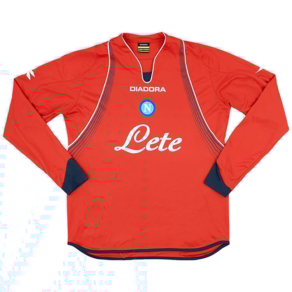 2007-08 Napoli Away L/S Shirt - 5/10 - (XL)