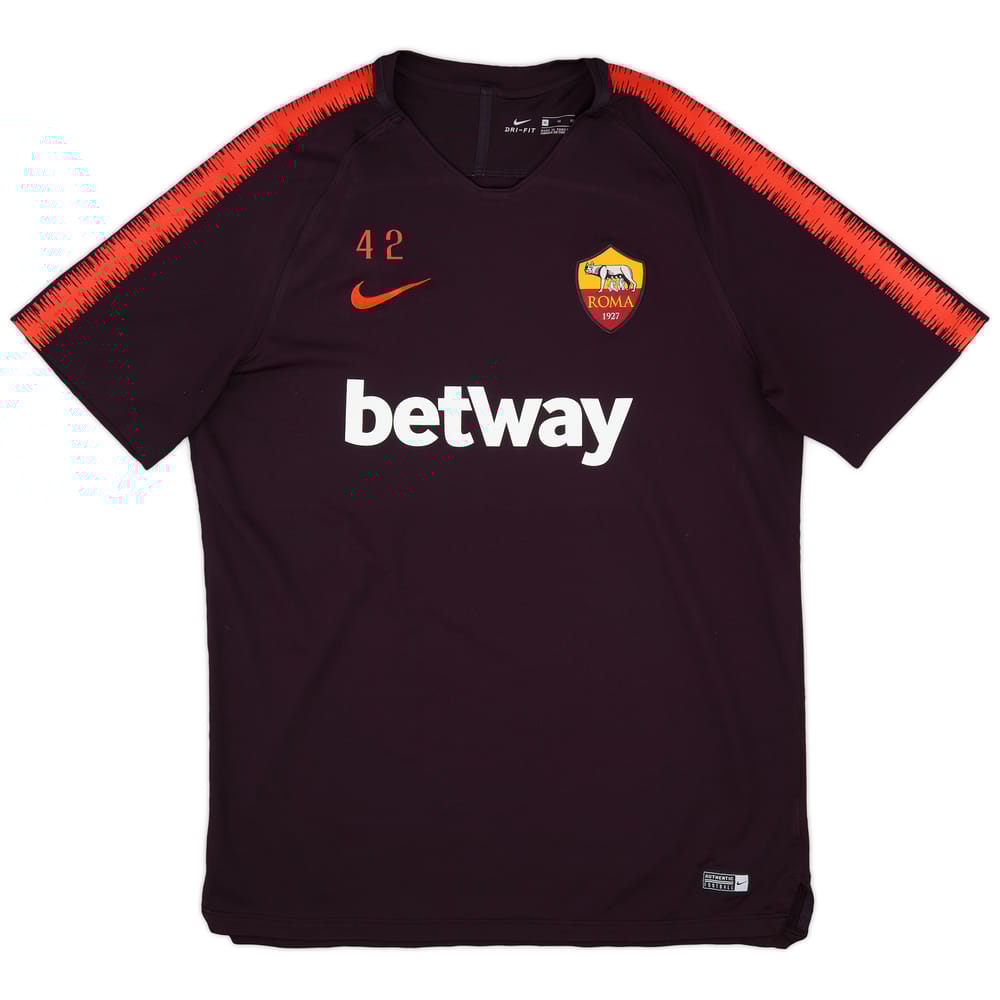 2018-19 Roma Nike Player Issue Training Shirt #42 (Nzonzi) - 9/10 - (XL)