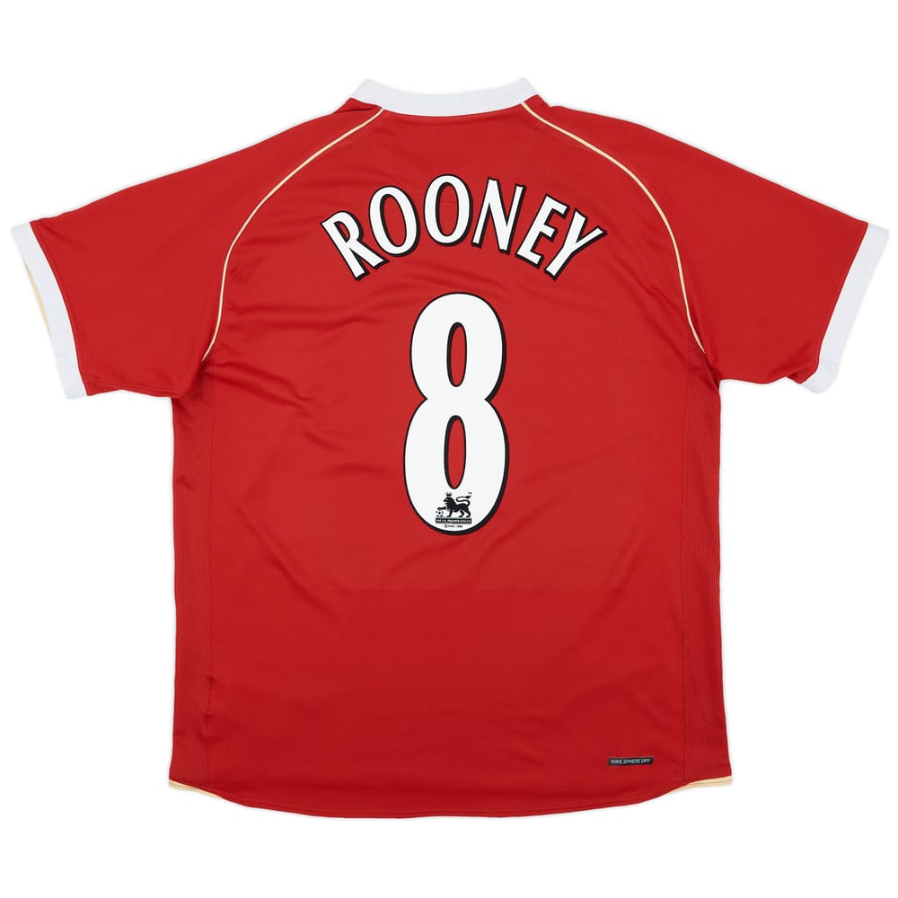 2006-07 Manchester United Home Shirt Rooney #8 - 6/10 - (L)