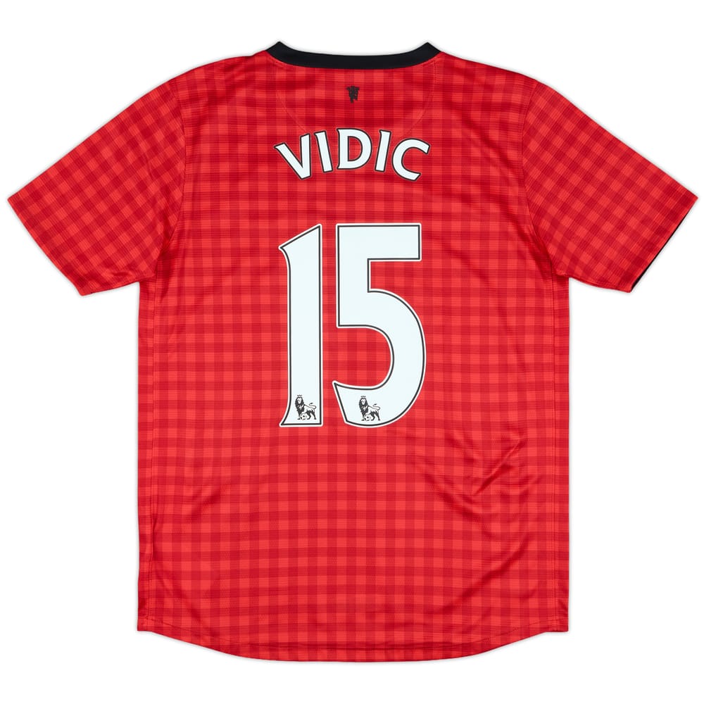 2012-13 Manchester United Home Shirt Vidic #15 - 8/10 - (XL.Boys)