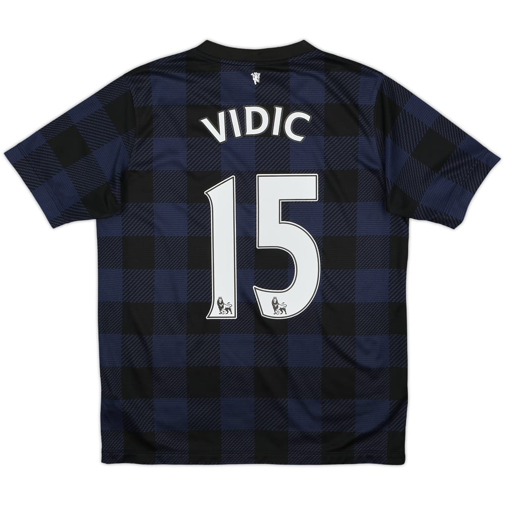 2013-14 Manchester United Away Shirt Vidic #15 - 9/10 - (XL.Boys)
