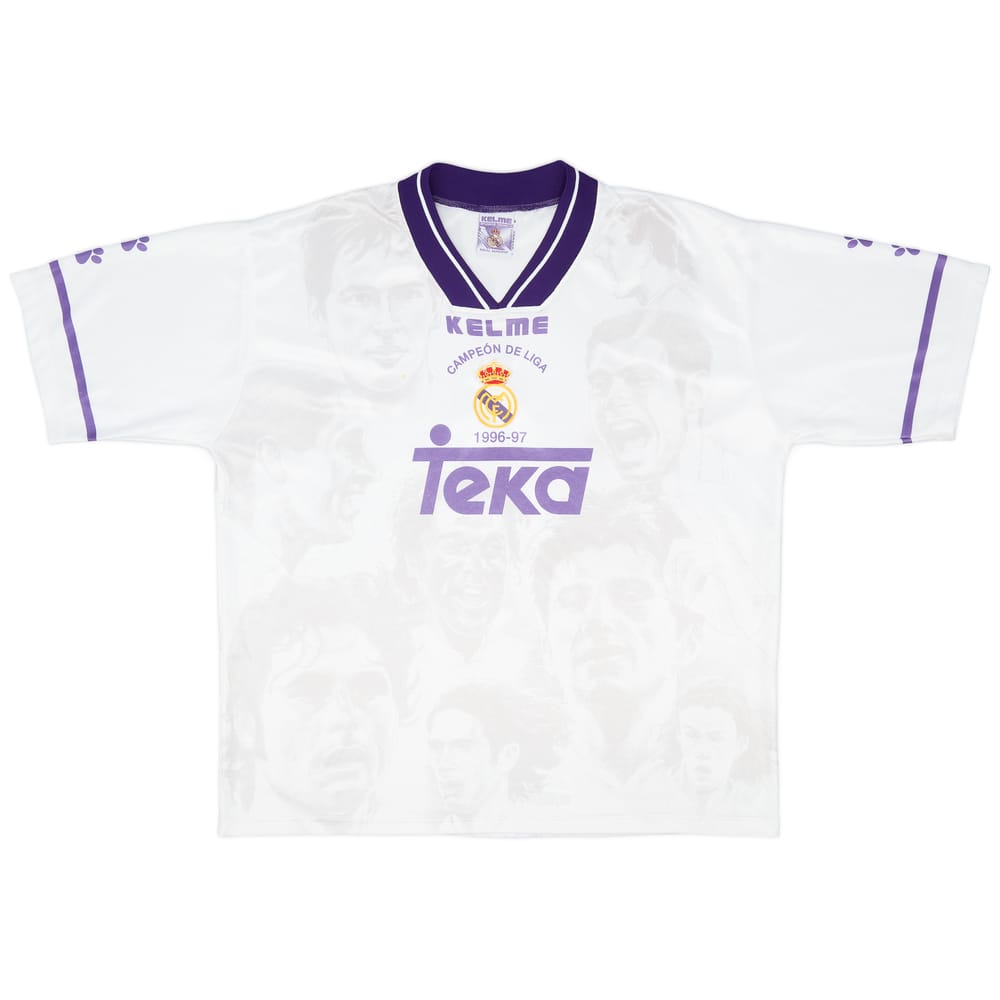 1997-98 Real Madrid 'Campeón de Liga' Kelme Training Shirt - 7/10 - (L)