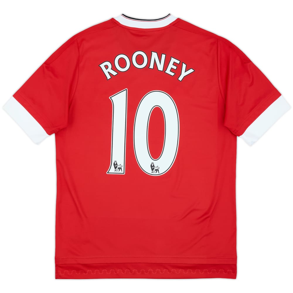 2015-16 Manchester United Home Shirt Rooney #10 - 9/10 - (XL.Boys)