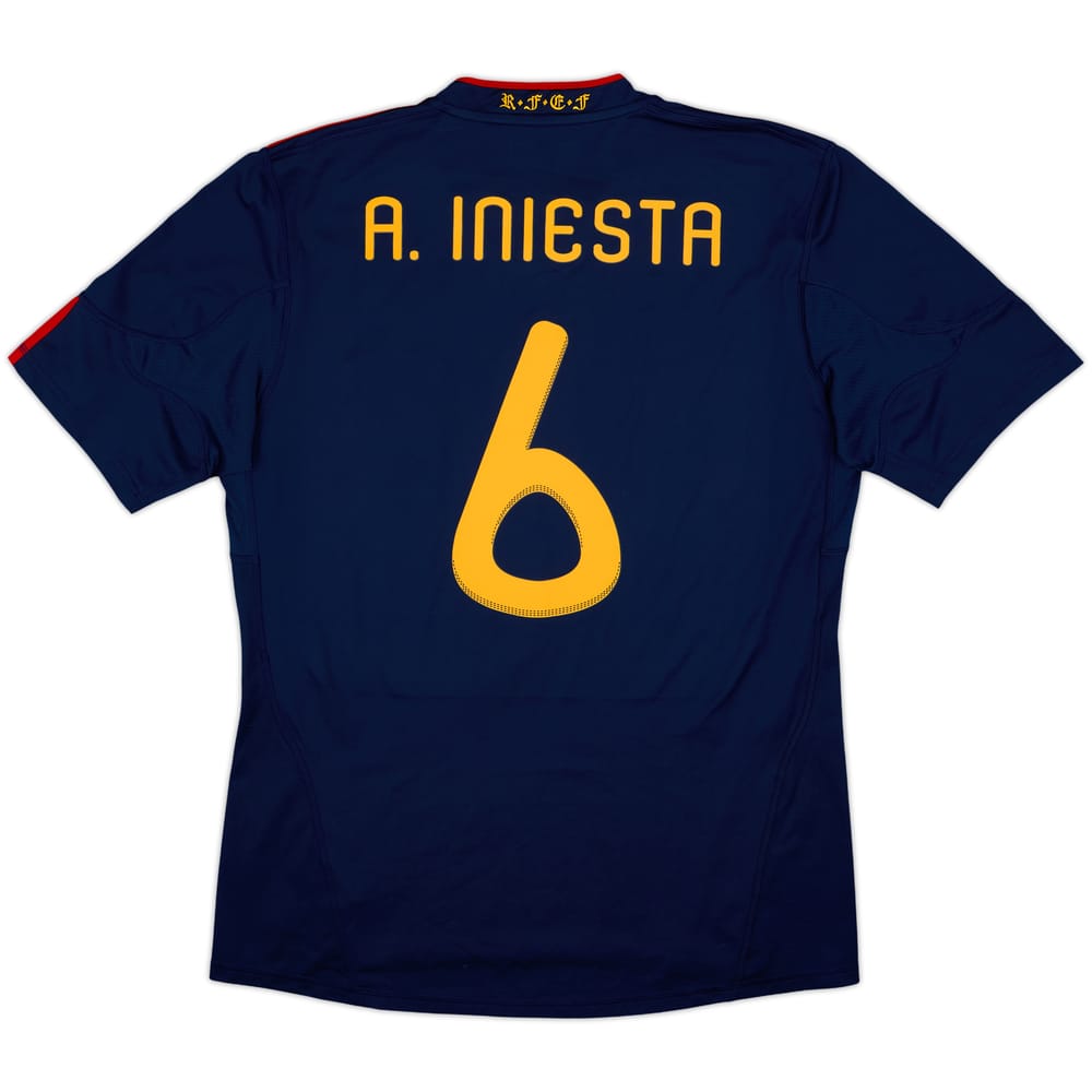 2010-11 Spain Away Shirt A.Iniesta #6 - 10/10 - (L)