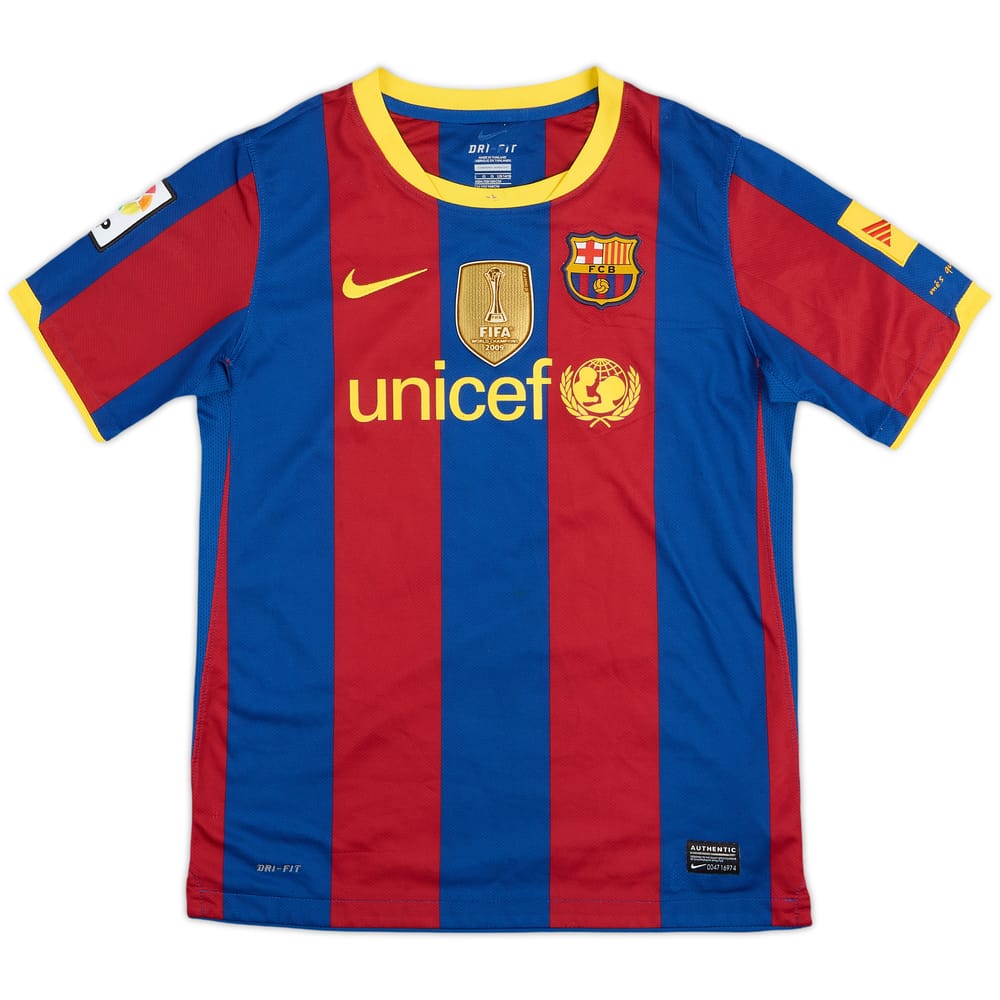 2010-11 Barcelona Home Shirt - 5/10 - (L.Boys)