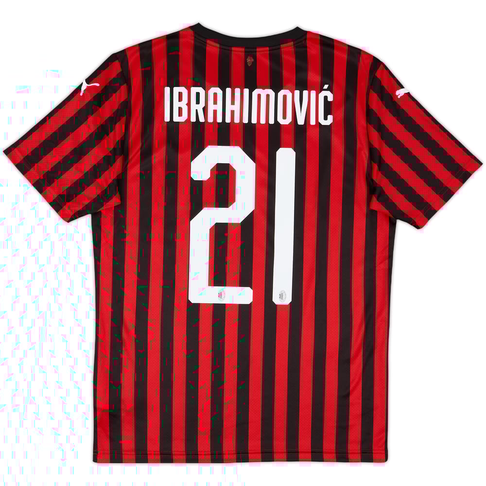 2019-20 AC Milan Home Shirt Ibrahinovic #21 - 9/10 - (S)