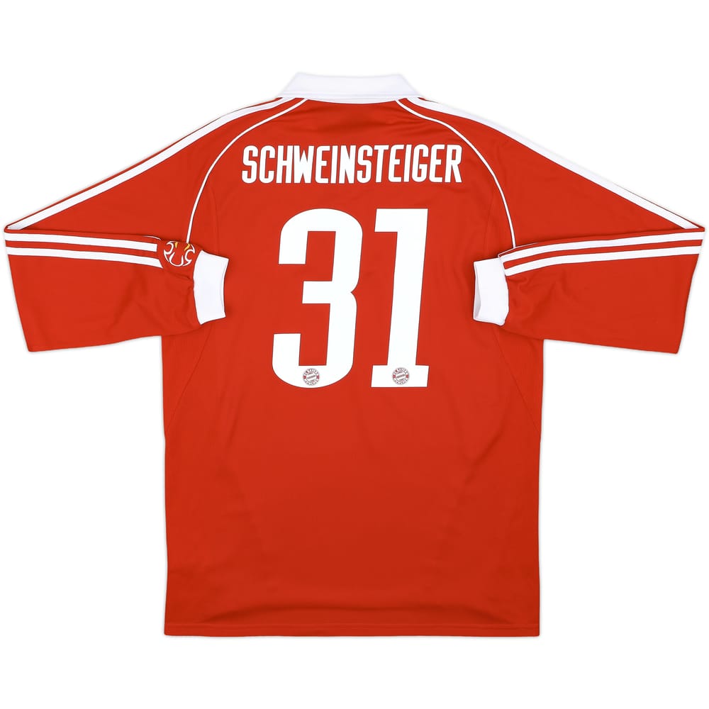 2006-07 Bayern Munich Player Issue Home L/S Shirt Schweinsteiger #31 - 8/10 - (M)