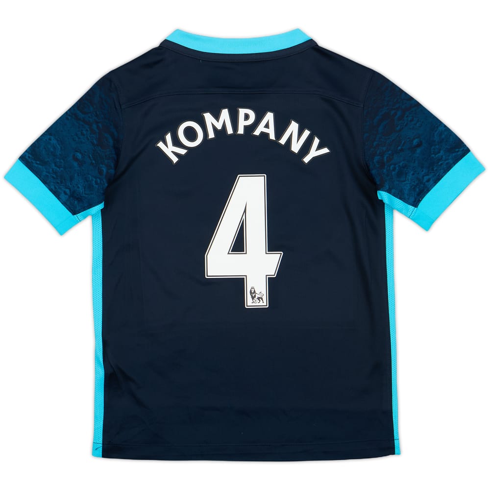 2015-16 Manchester City Away Shirt Kompany #4 - 7/10 - (S.Boys)