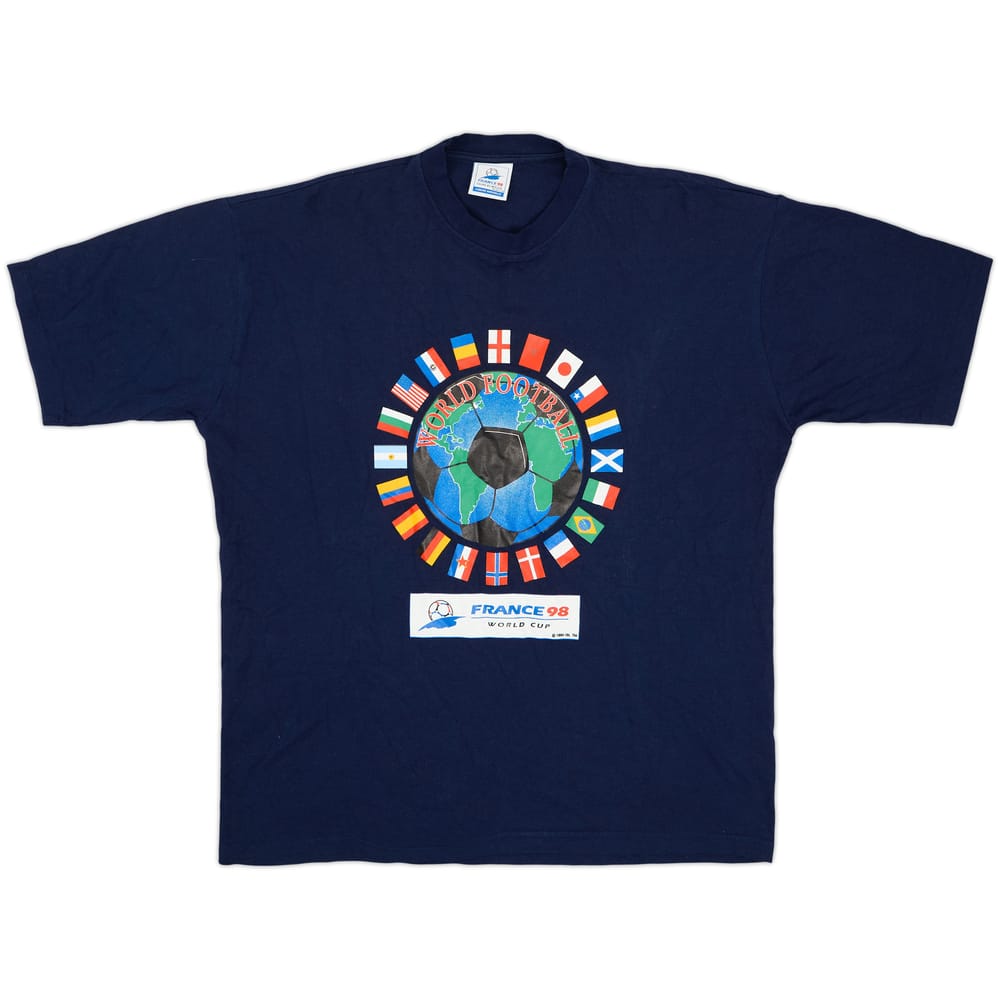 1998 Copa Mundial de Francia Camiseta de Algodón - 9/10 - (XL)