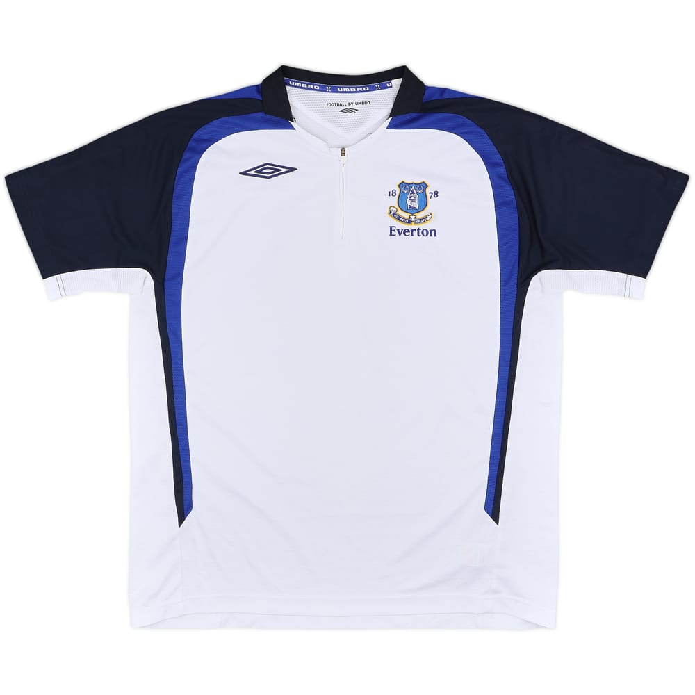2008-09 Everton Umbro 1/4 Zip Polo Shirt - 9/10 - (L)