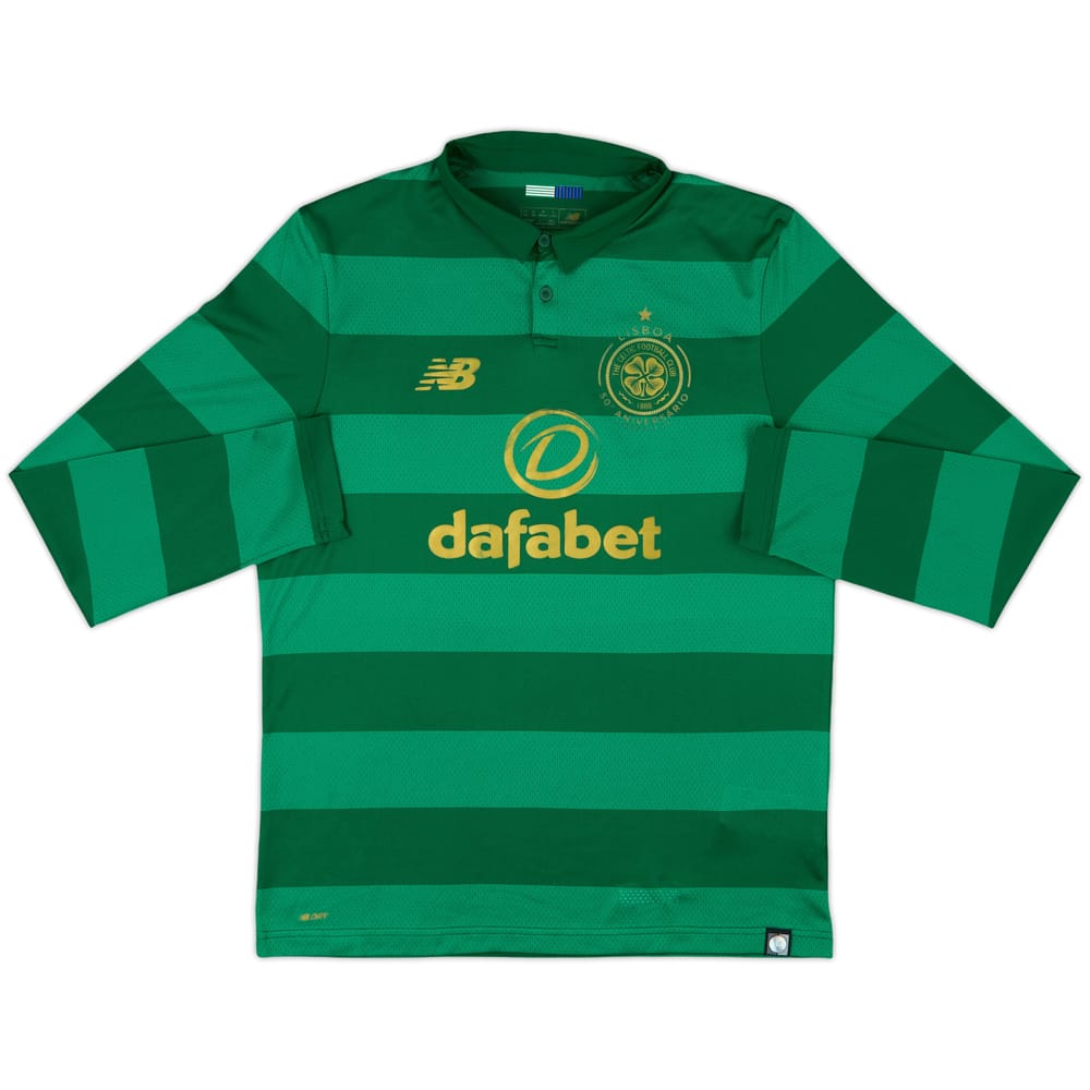 2017-18 Celtic 'Lisbon Lions 50th Anniversary' Away L/S Shirt - 8/10 - (M)