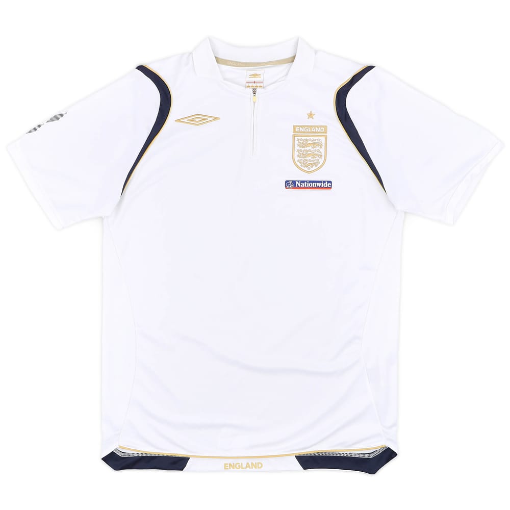 2007-08 England Umbro 1/4 Zip Polo Shirt - 9/10 - (M)