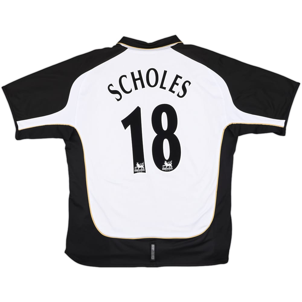 2001-02 Manchester United Centenary Away/Third Shirt Scholes #18 - 7/10 - (XXL)