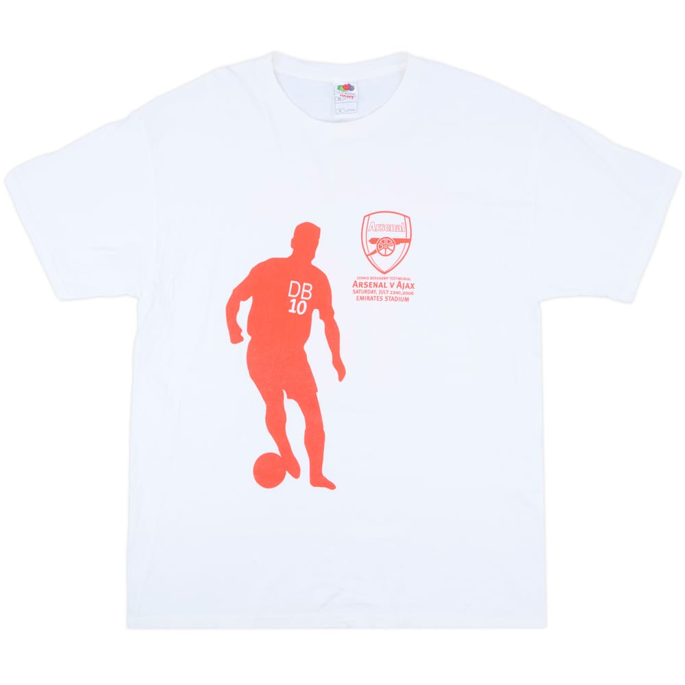 2006 Arsenal Dennis Bergkamp Testimonial Cotton Tee Bergkamp #10 - 9/10 - (XL)
