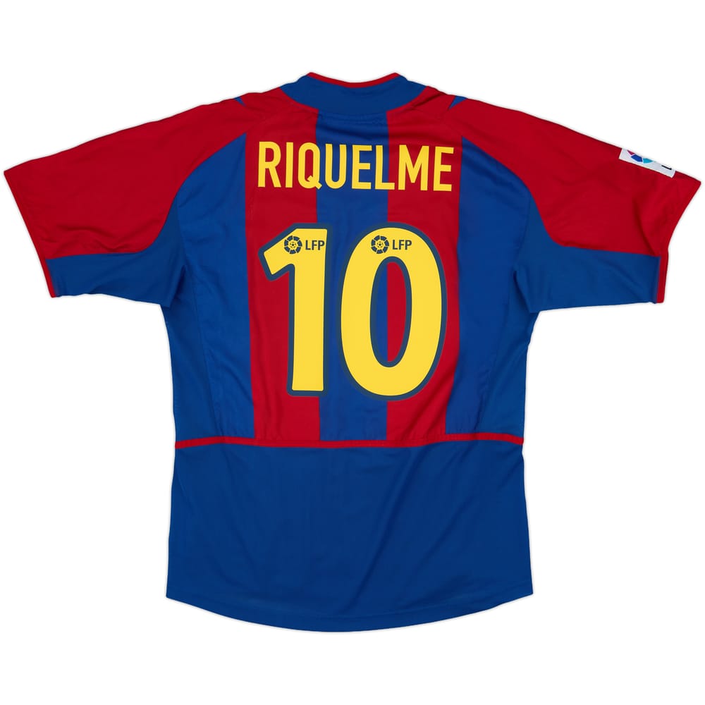 2002-03 Barcelona Player Issue Home Shirt Riquelme #10 - 7/10 - (M)