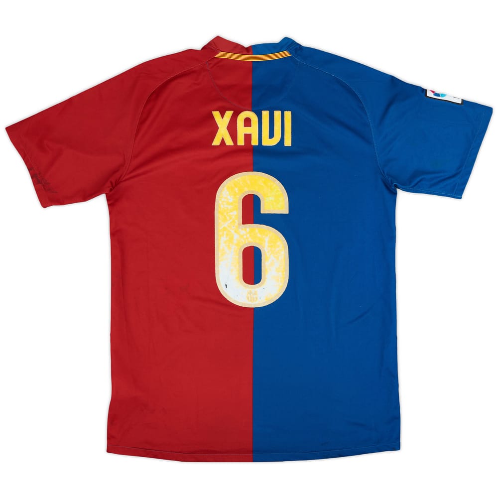 2008-09 Barcelona Home Shirt Xavi #6 - 4/10 - (M)