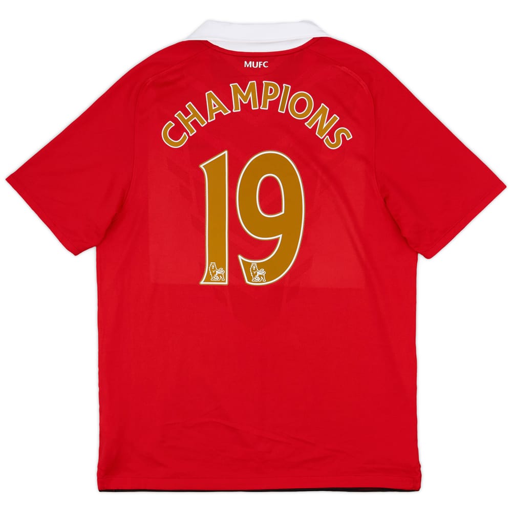 2010-11 Manchester United Home Shirt Champions #19 - 10/10 - (L)