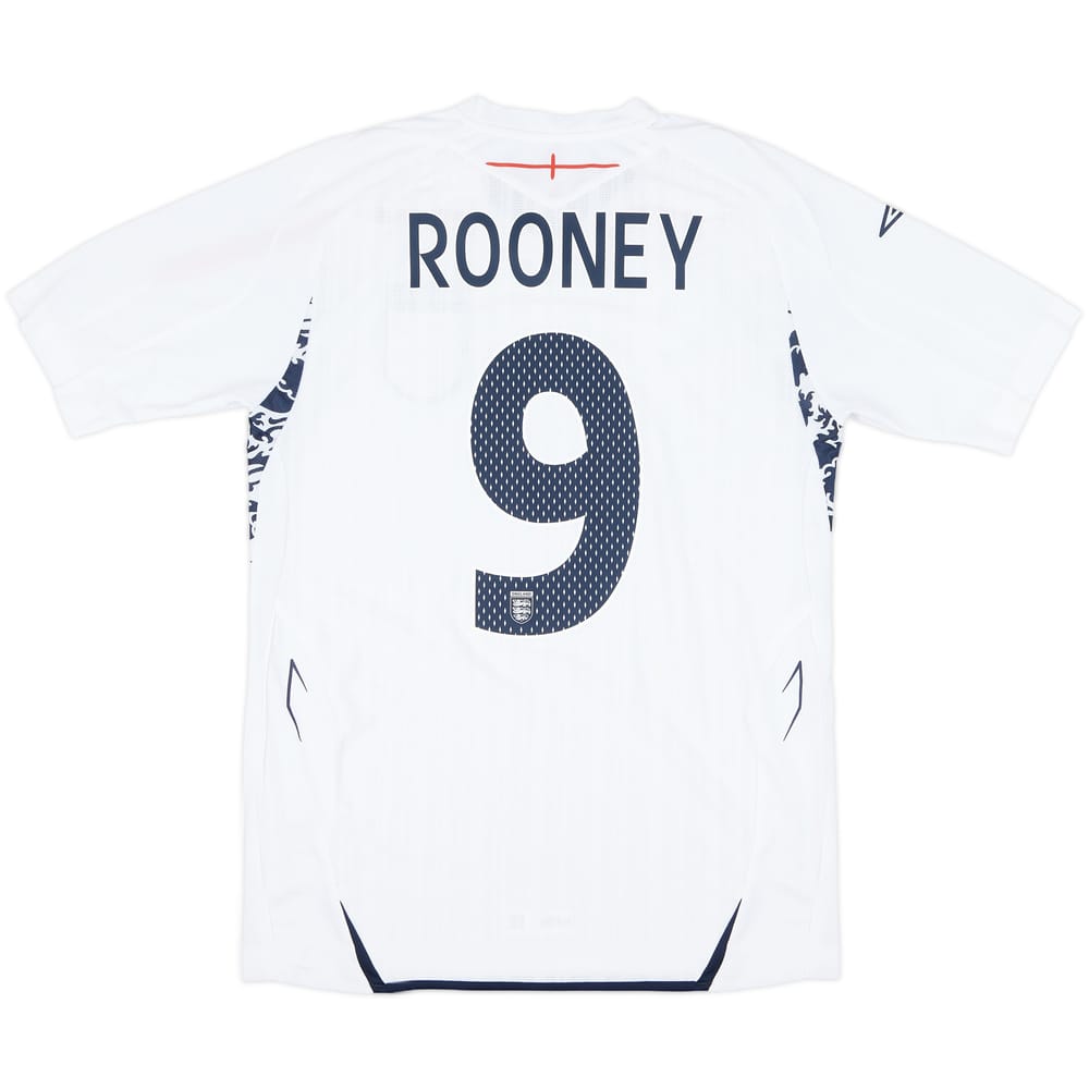 2007-09 England Home Shirt Rooney #9 (S)