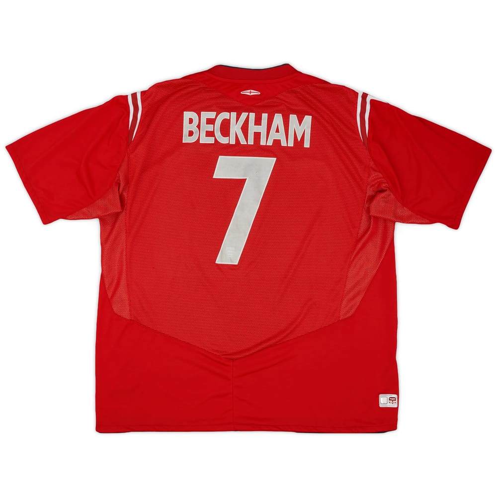 2004-06 England Away Shirt Beckham #7 - 5/10 - (XXL)