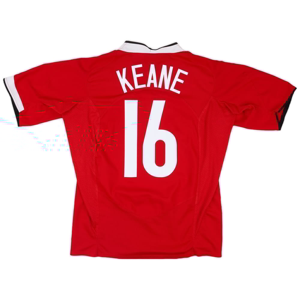 2004-06 Manchester United Home Shirt Keane #16 - 7/10 - (L)