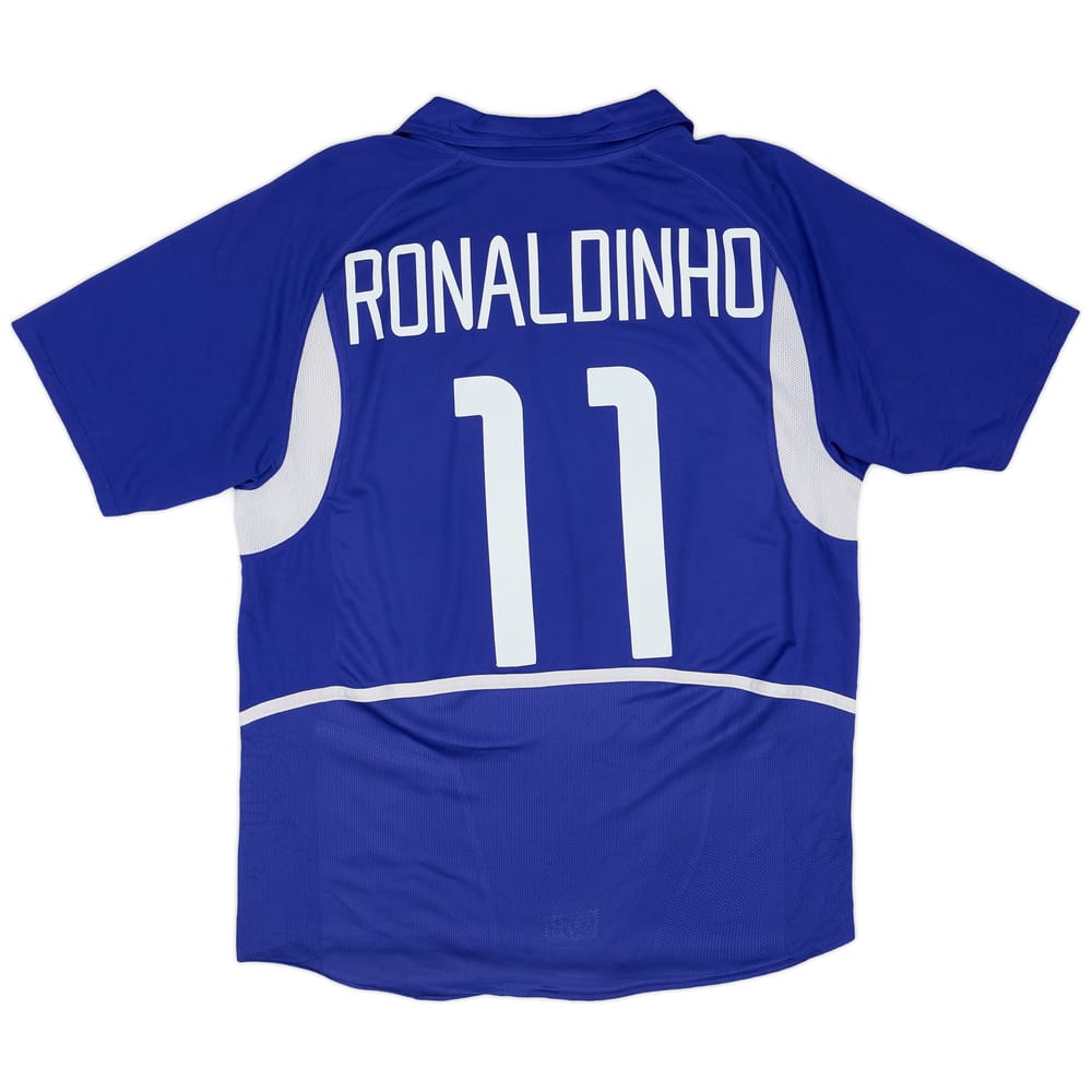 2002-04 Brazil Away Shirt Ronaldinho #11 - 8/10 - (M)