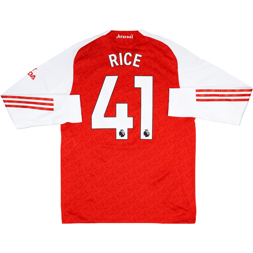 2025-26 Arsenal Authentic Home L/S Shirt Rice #41