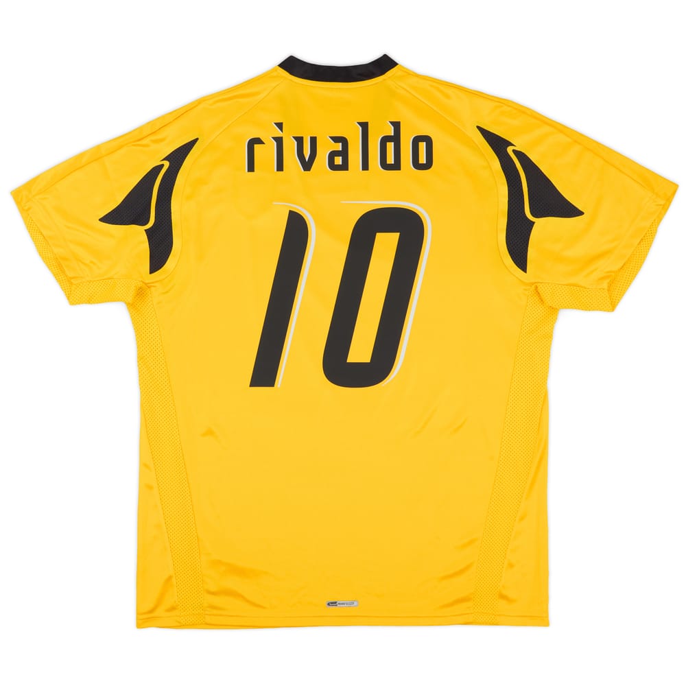2007-08 AEK Athens Home Shirt Rivaldo #10 - 9/10 - (XXL)