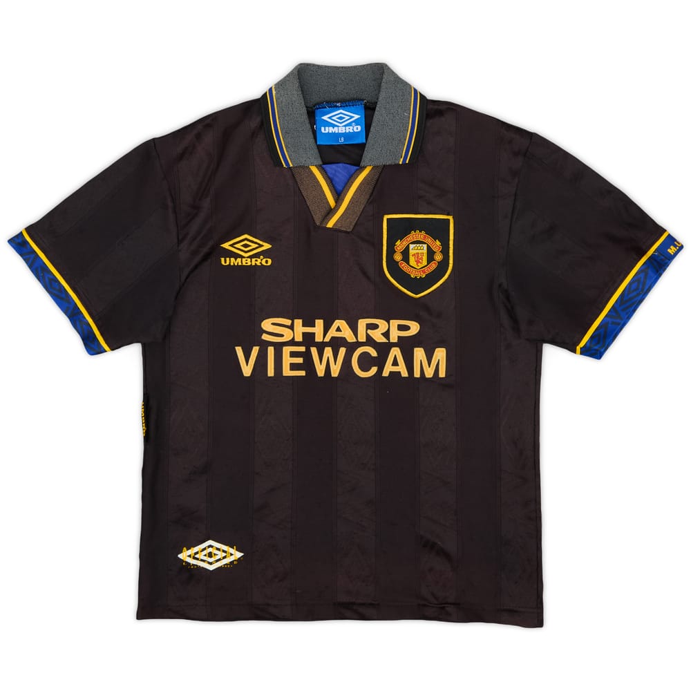 1993-95 Manchester United Away Shirt - 7/10 - (L.Boys)