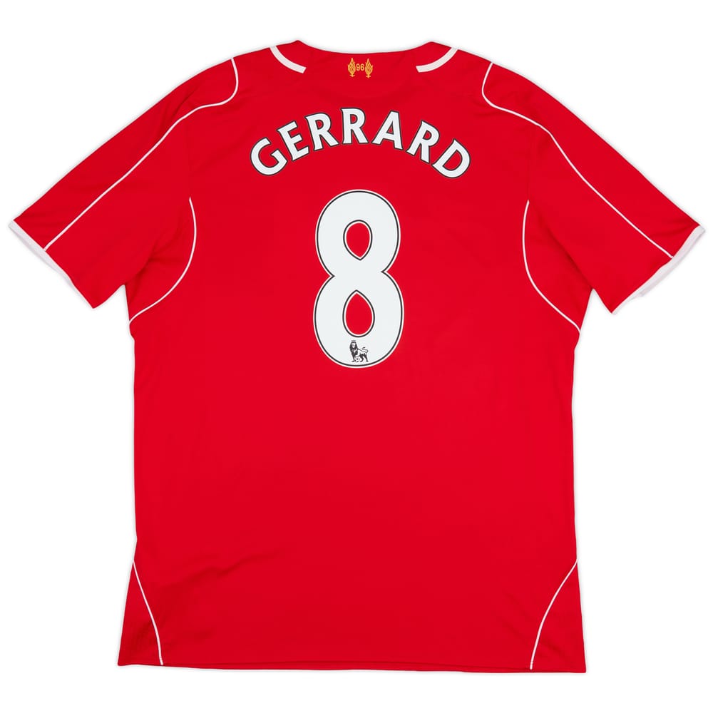 2014-15 Liverpool Home Shirt Gerrard #8 - 6/10 - (XL)