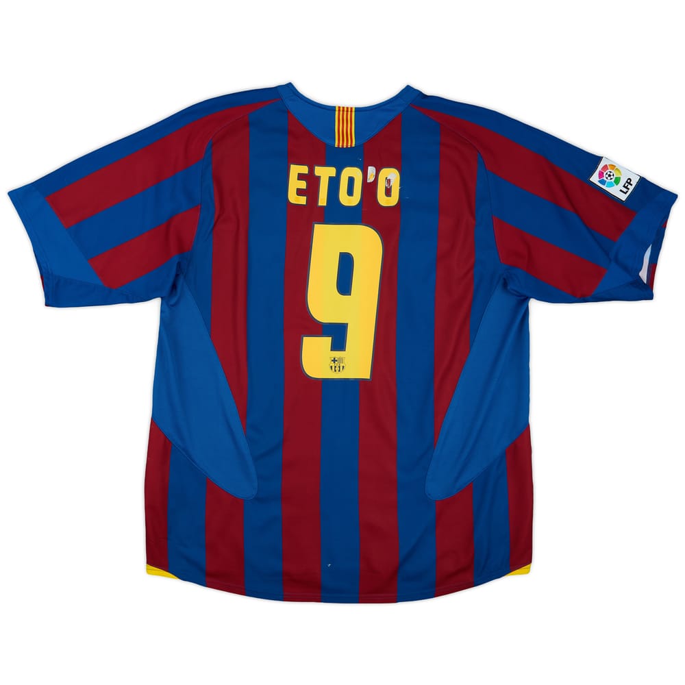 2004-05 Barcelona Home Shirt Eto'o #9 - 5/10 - (XL)
