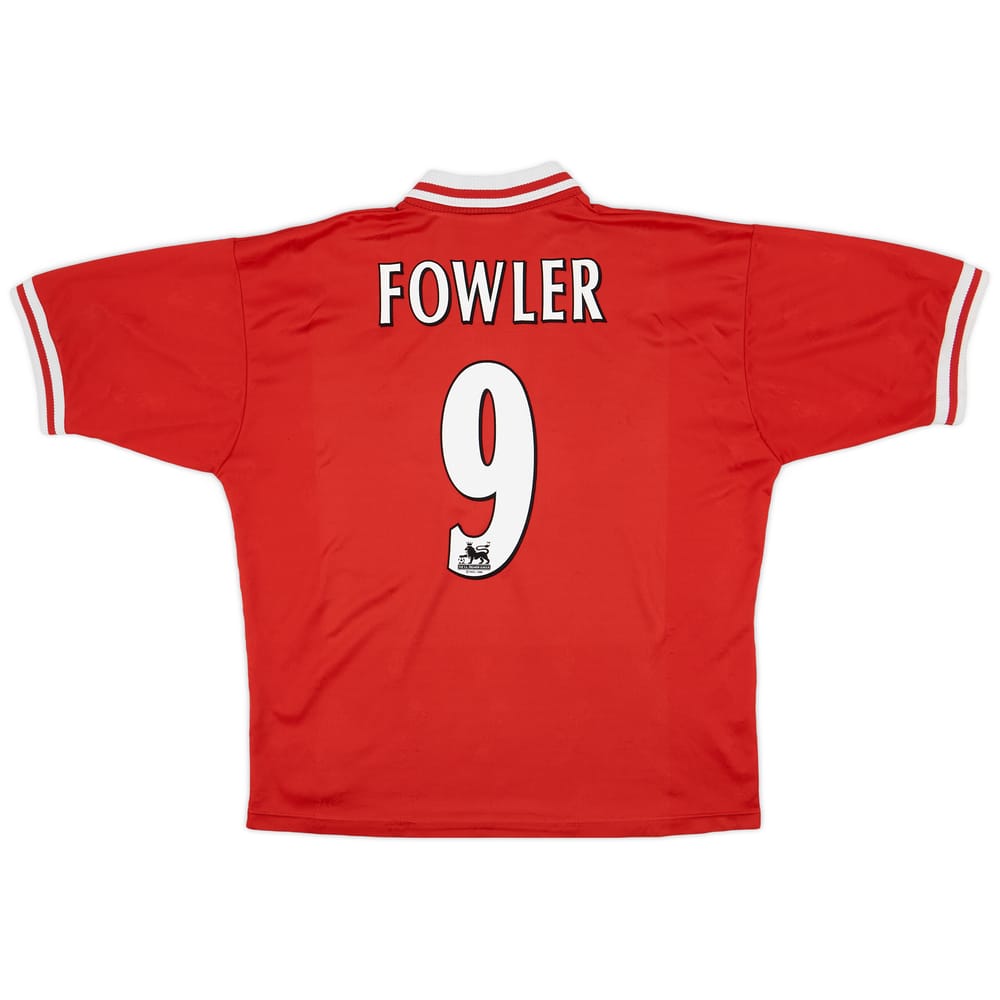 1996-98 Liverpool Home Shirt Fowler #9 - 5/10 - (XL)