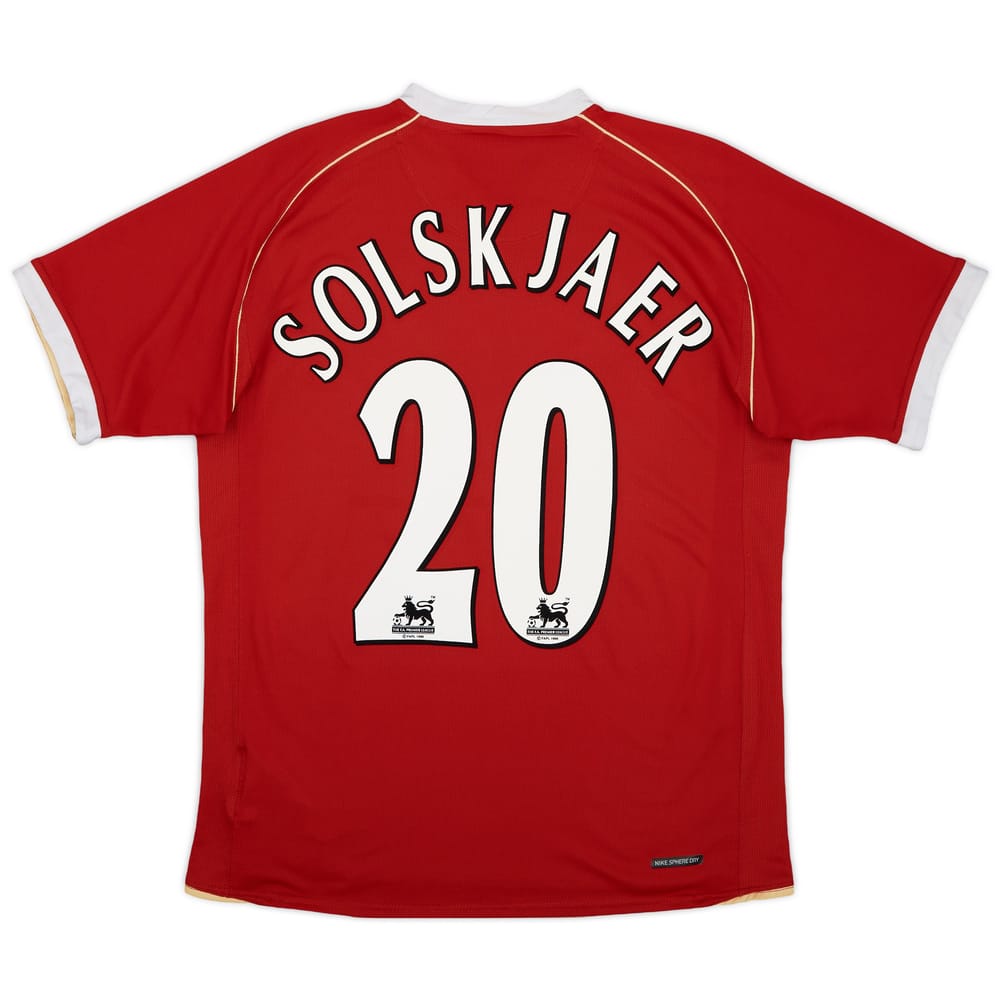 2006-07 Manchester United Home Shirt Solskjaer #20  - 6/10 - (S)