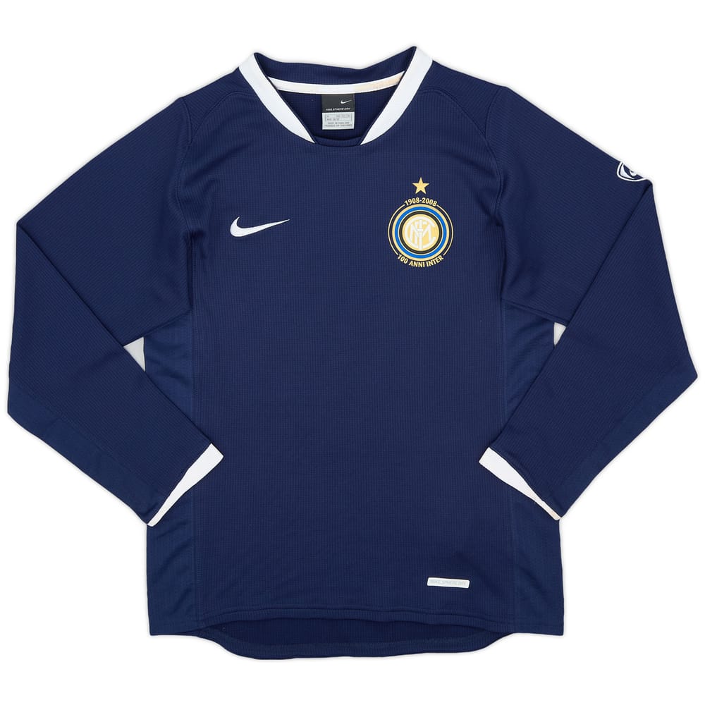 2007-08 Inter Milan Nike Anniversary L/S Training Shirt - 6/10 - (M.Boys)
