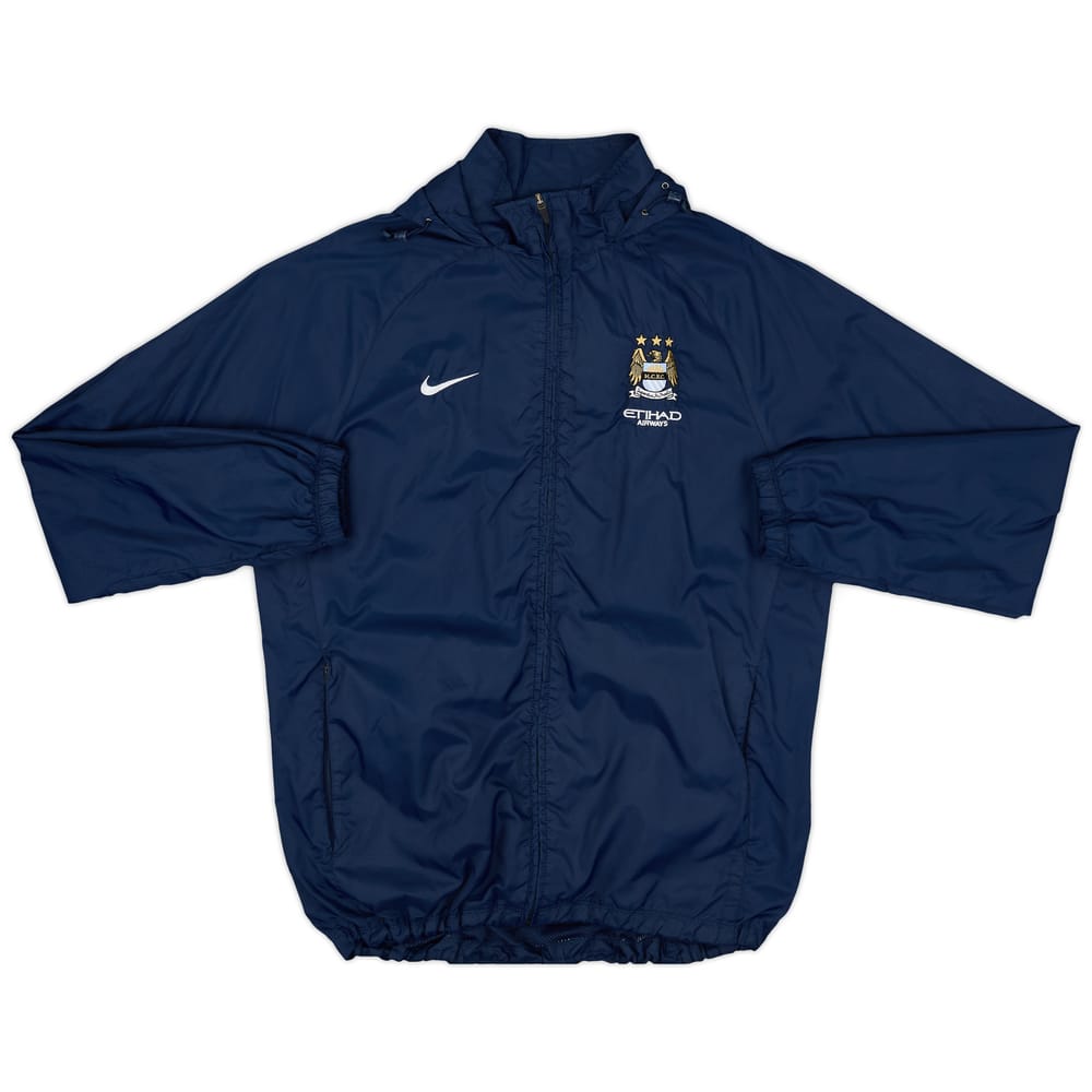 2013-14 Manchester City Nike Hooded Rain Jacket - 8/10 - (L)
