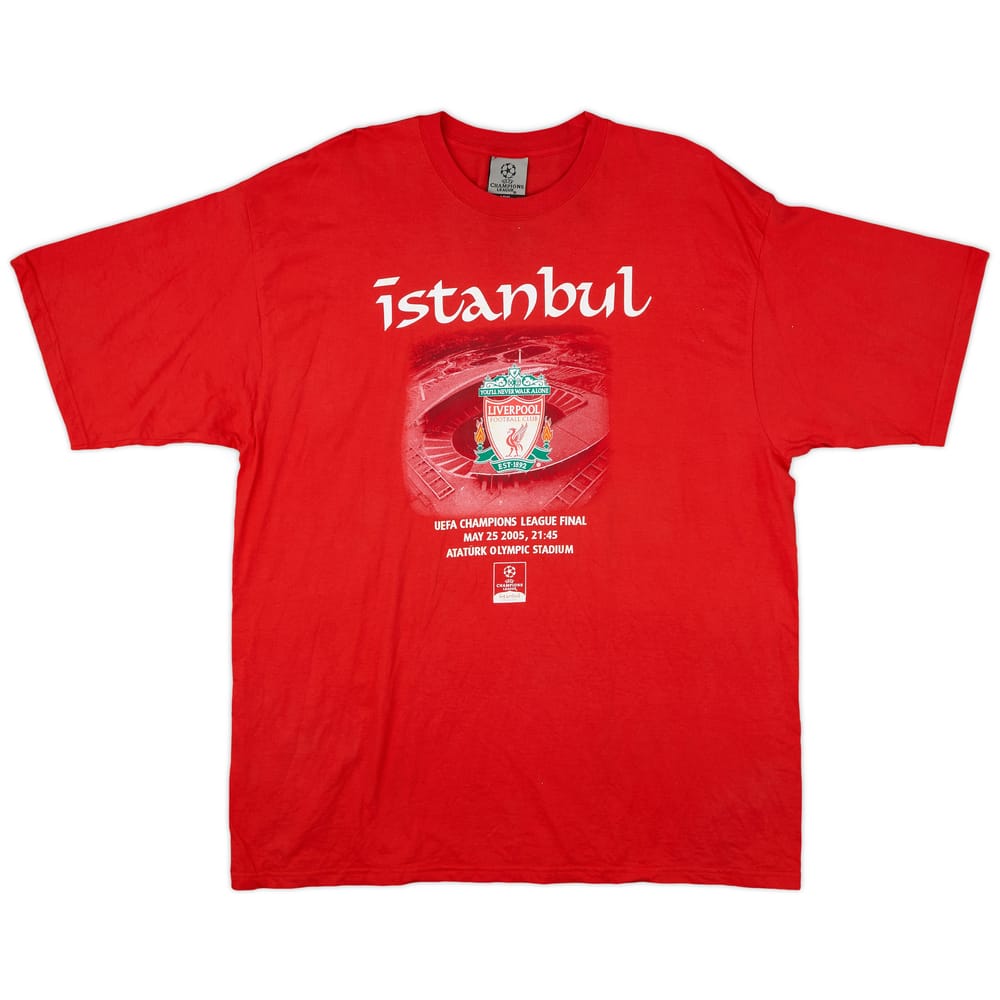 2005 Liverpool UEFA Champions League 'Istanbul' Cotton Tee - 7/10 - (XXL)