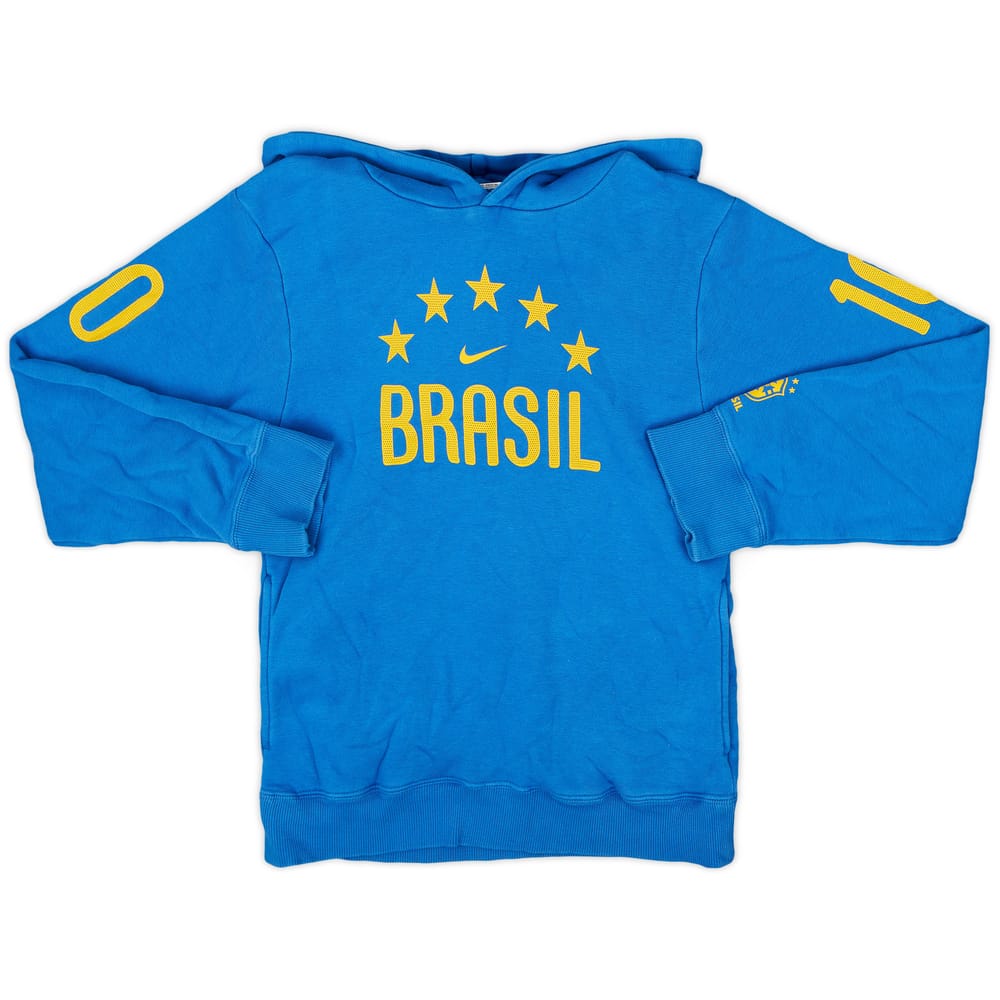 2010-12 Brazil Nike Hooded Top - 8/10 - (S.Boys)