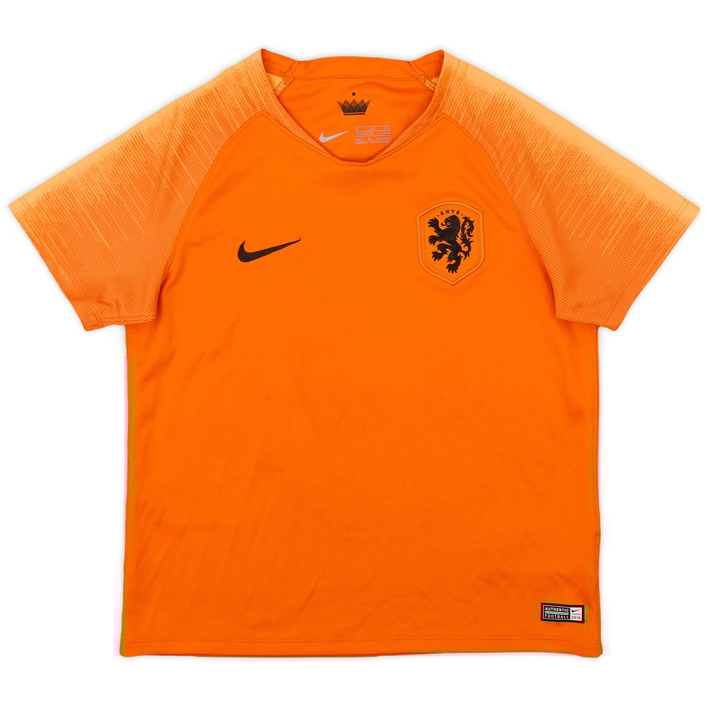 2018-19 Netherlands Home Shirt - 9/10 - (7-8 Years)