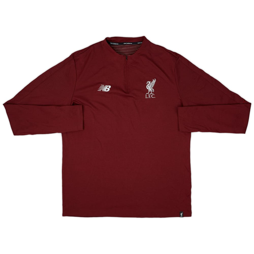 2018-19 Liverpool New Balance 1/4 Zip Training Top - 8/10 - (L)