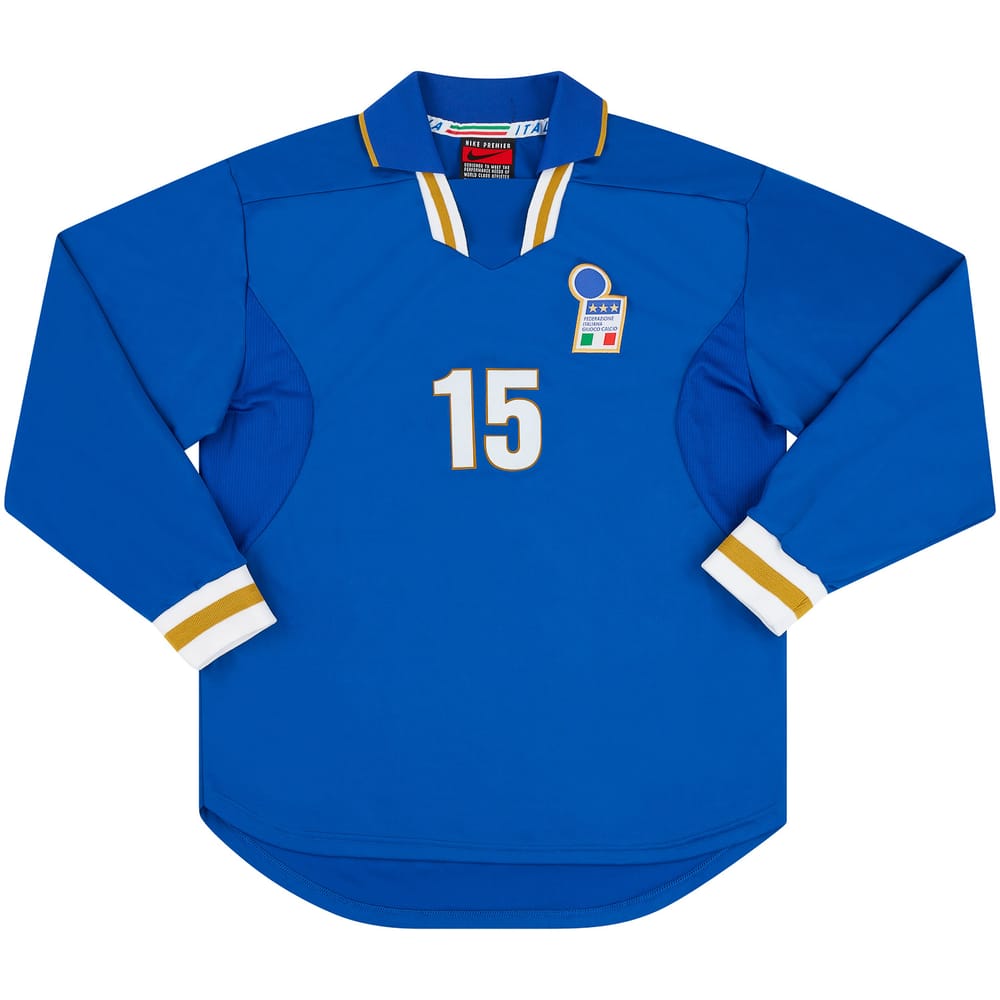 1996-97 Italy Match Issue Home L/S Shirt #15
