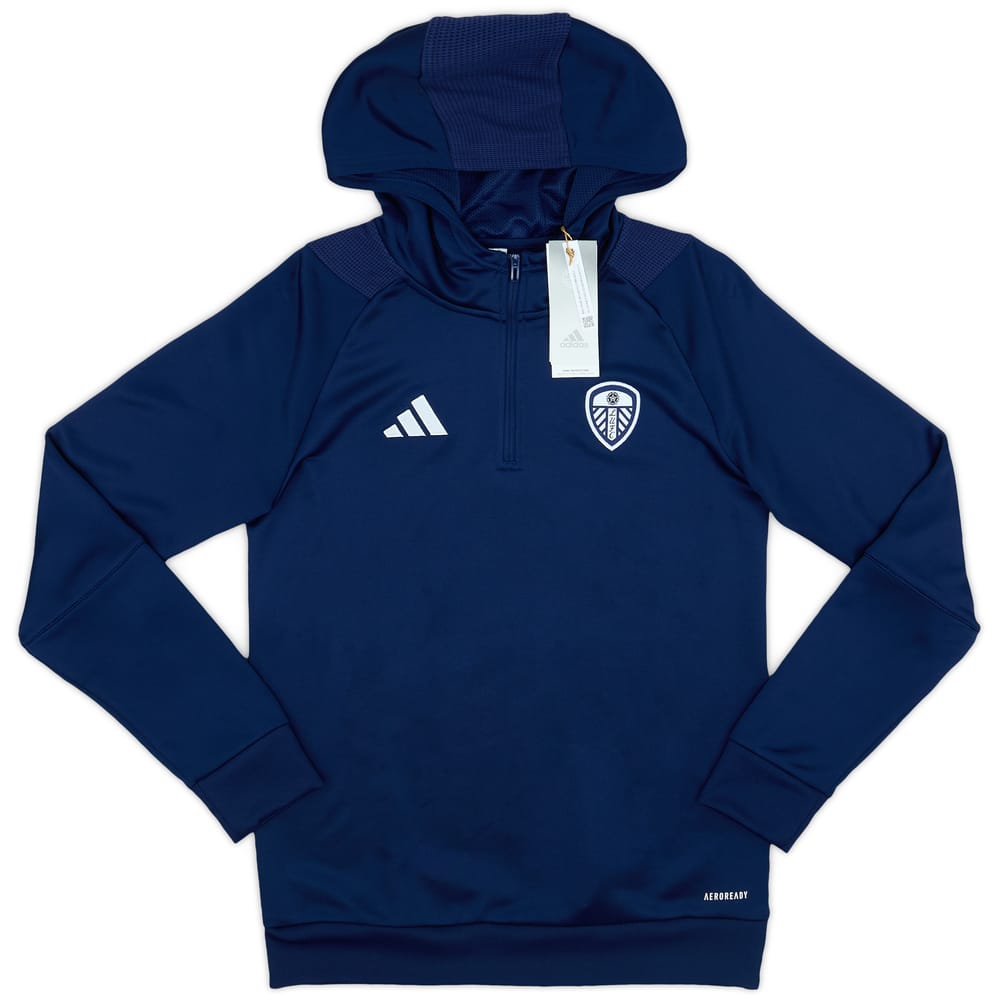 2023-24 Leeds United adidas 1/4 Zip Hooded Top (KIDS)