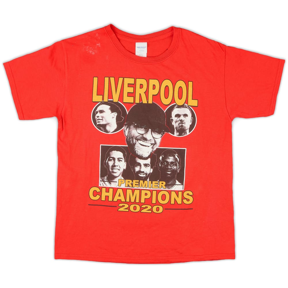 2020-21 Liverpool 'Premier Champions' Graphic Tee - 6/10 - (L.Boys)