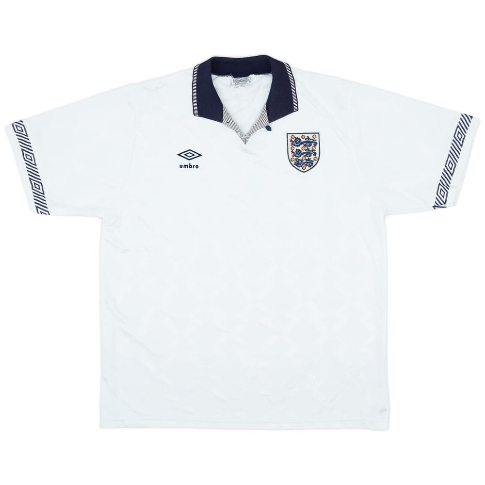 1990-92 England Home Shirt - 9/10 - (L)