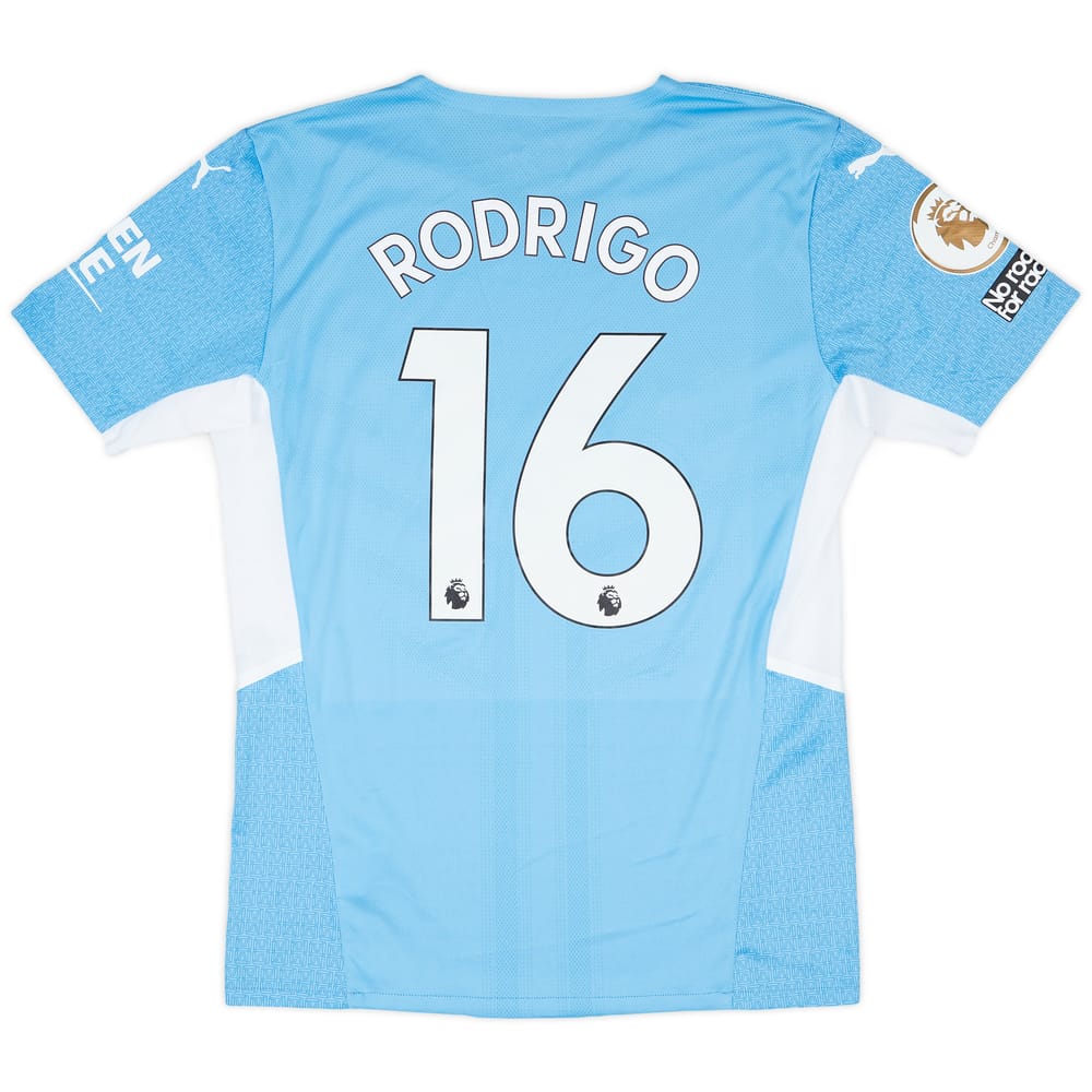 2021-22 Manchester City Match Issue Home Shirt Rodrigo #16
