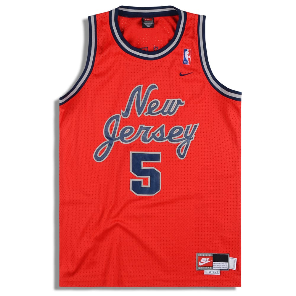 1977 New Jersey Nets Kidd #5 Nike Rewind Swingman Jersey (Alternate) M
