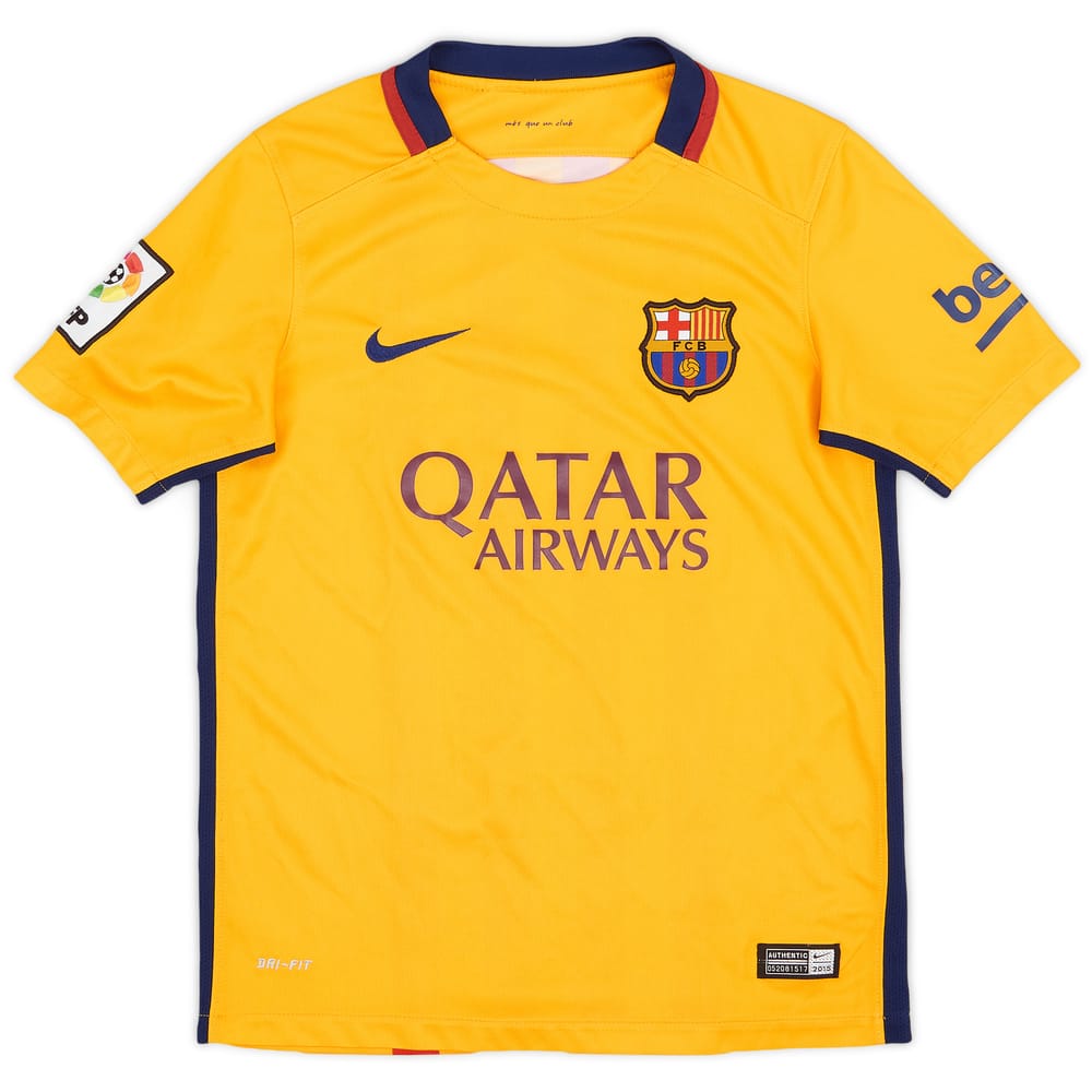 2015-16 Barcelona Away Shirt - 9/10 - (M.Boys)