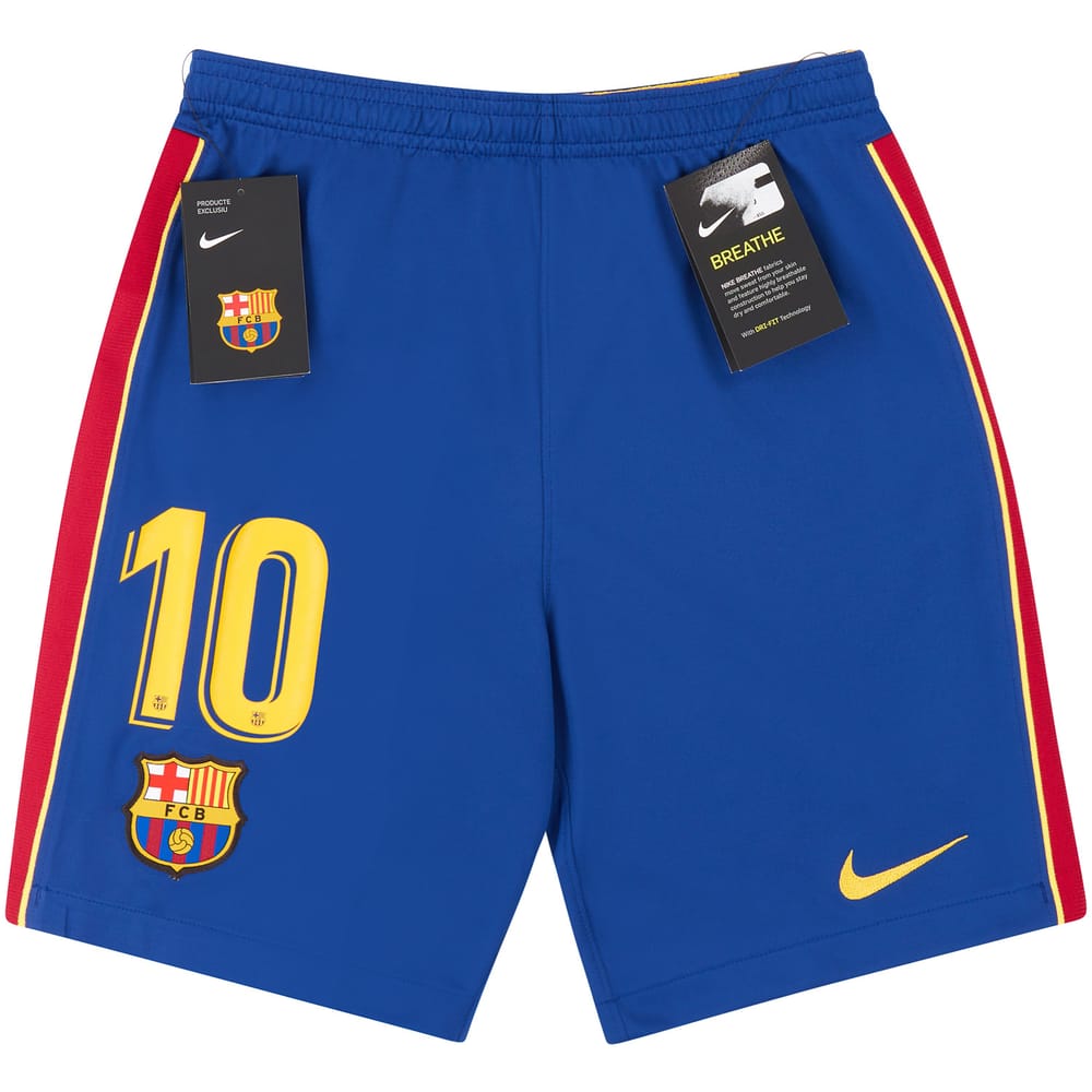 2020-21 Barcelona Home Shorts #10 (Messi) (KIDS)