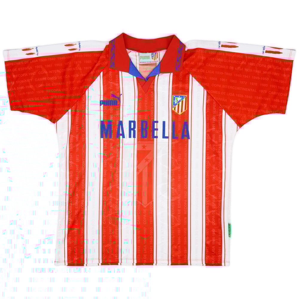 1995-96 Atletico Madrid Home Shirt - 7/10 - (L)